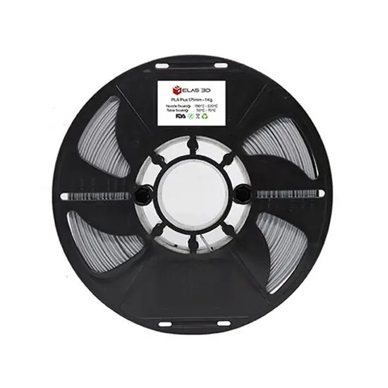 Elas PLA Plus Gümüş Gri Filament 1.75mm 1KG